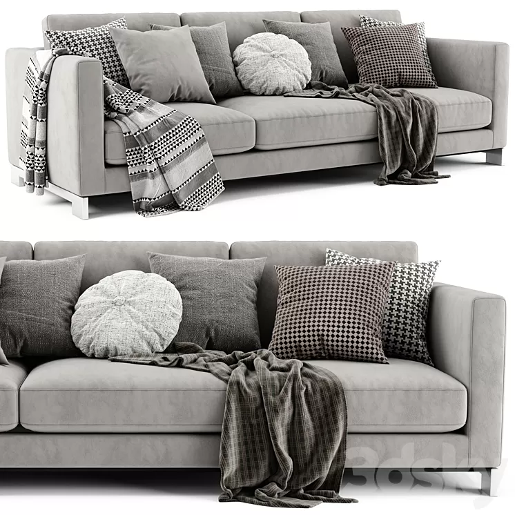 Molteni & C Reversi 3 Seats Sofa 3D Model