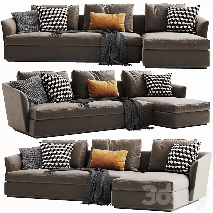 Molteni & c Sloane Chaise Lounge 3D Model