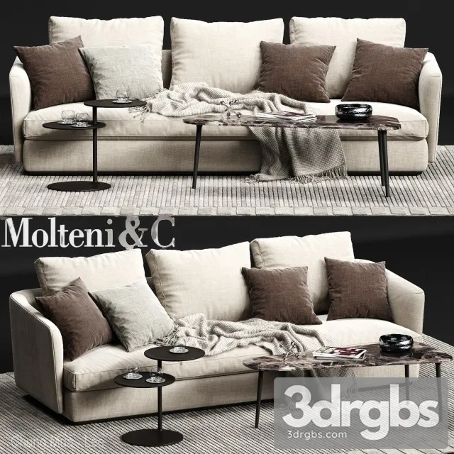Molteni C Sloane Sofa 04 3D Model Free