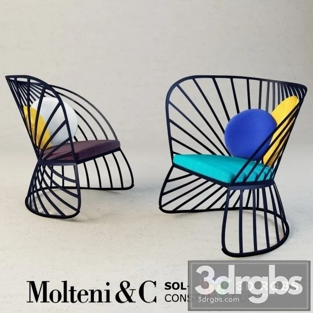 Molteni C Sol Chair 3D Model Free