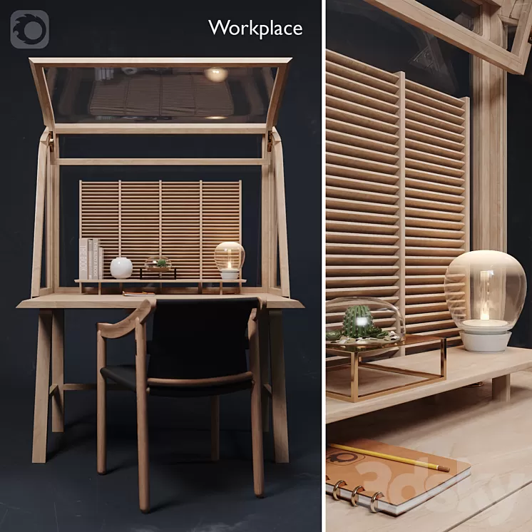 Molteni & C_Desktop_Secretello 3D Model