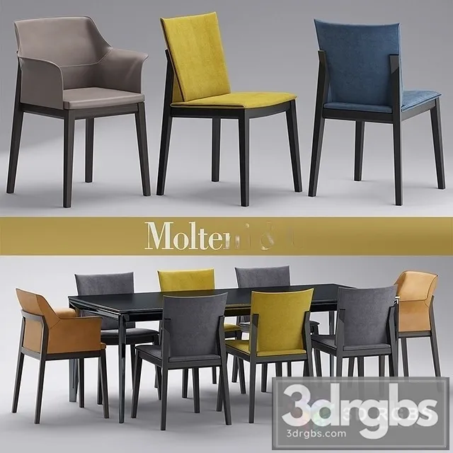 Molteni Chair Breva Tivan 3D Model Free