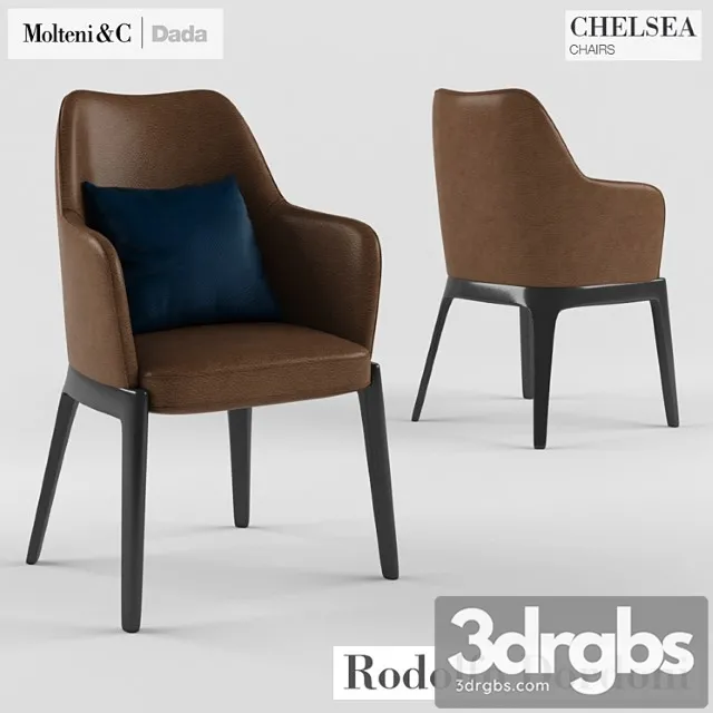 Molteni chelsea armchair 2015 2 3D Model Free