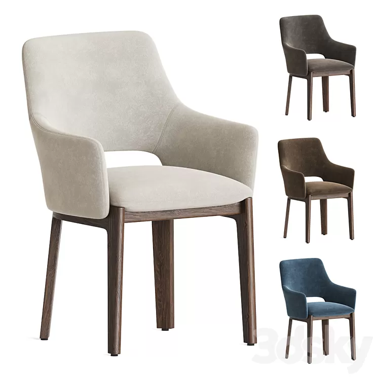Molteni Devon Dining Chair 3D Model Free