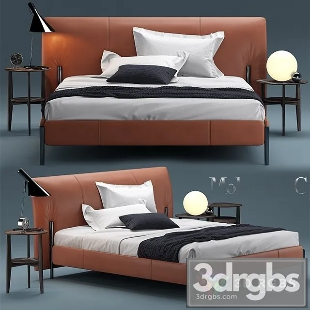 Molteni Nick Bed 3D Model Free