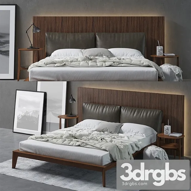 Molteni wish bed composition 2 3D Model Free
