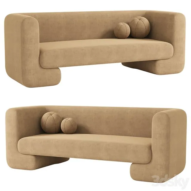 Moma Fabric Sofa 3D Model