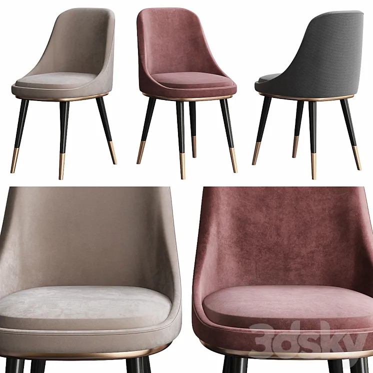 Monaco Dining Chair Frato Interiors 3D Model Free