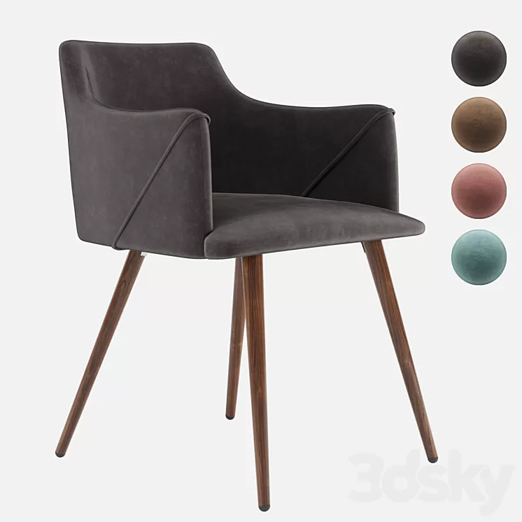 Monarch chair Stool Group 3D Model