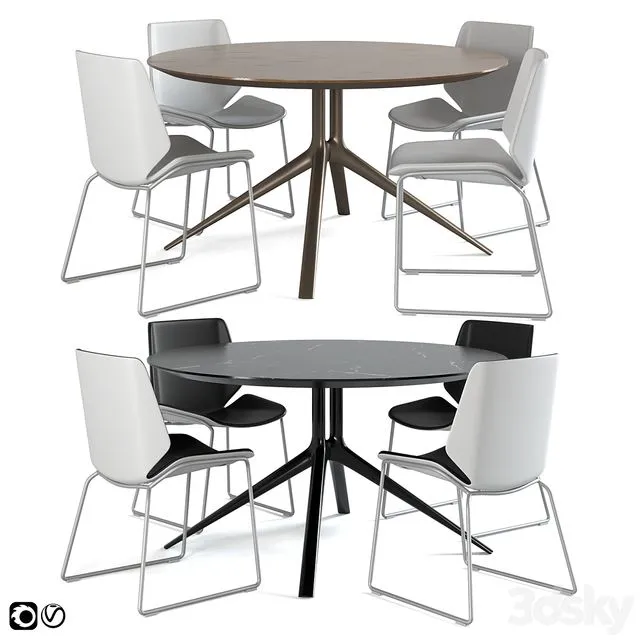 Mondrian poliform set01 3D Model