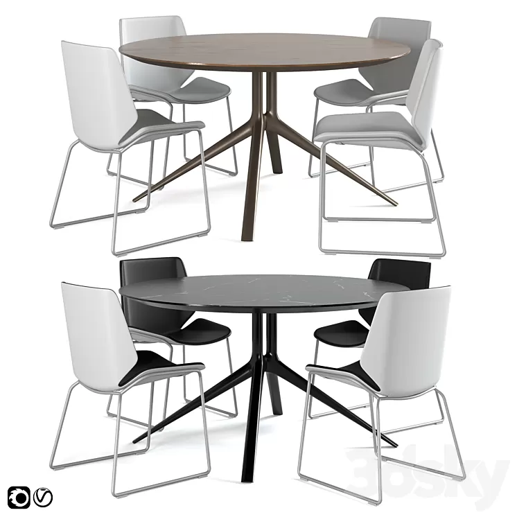 Mondrian poliform set01 3D Model Free