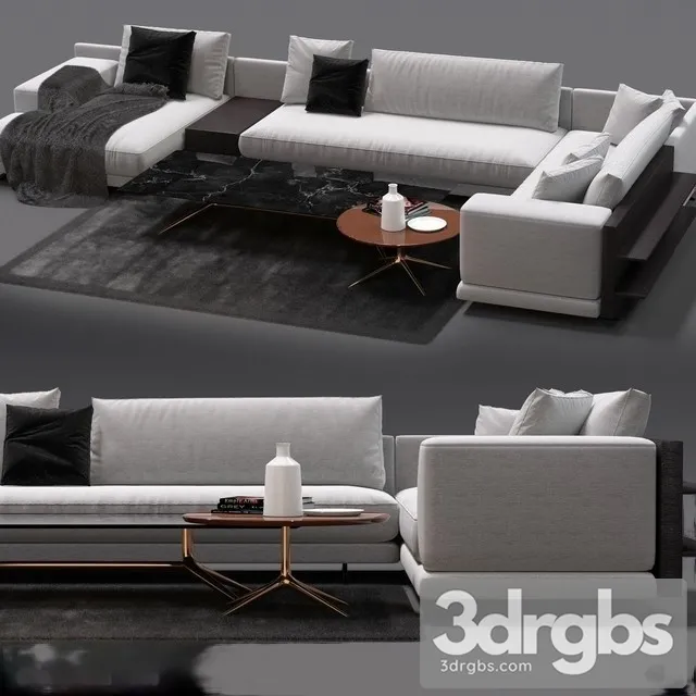 Mondrian Sofa 01 3D Model Free