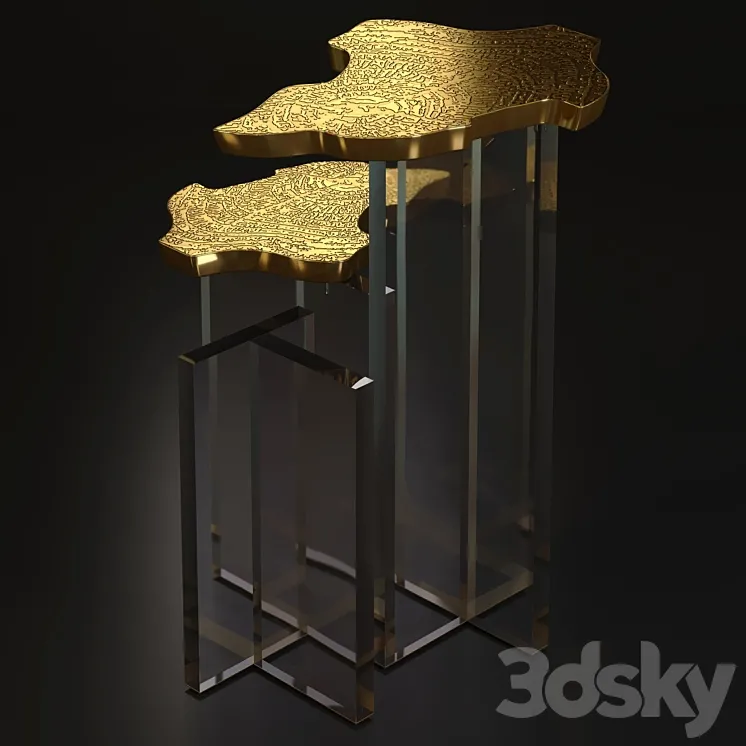 Monet Side table boca do lobo 3D Model Free