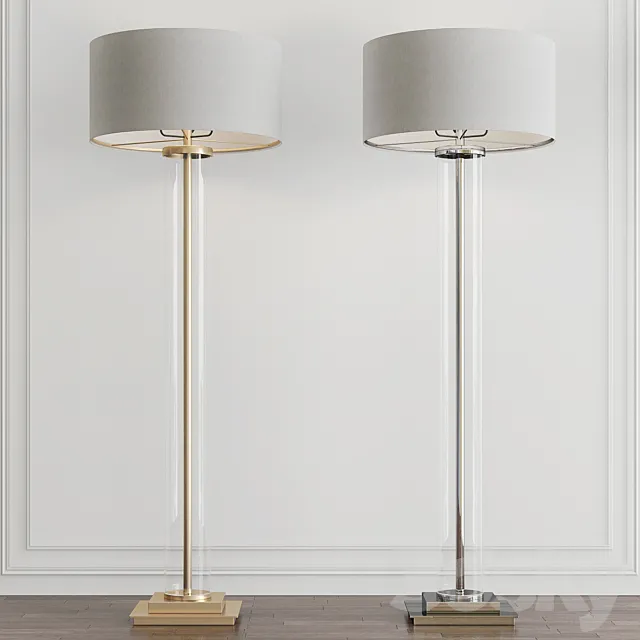 Monette Tall Cylinder Floor Lamp by Uttermost 3D Model