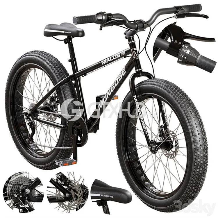 Mongoose Malus Mens and Women Fat Tire Mountain Bike - 3516