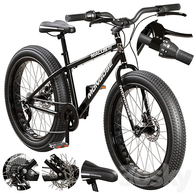 Mongoose Malus Mens and Women Fat Tire Mountain Bike 3D Model