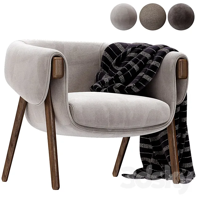 Monica Armchair By Bulo 3D Model