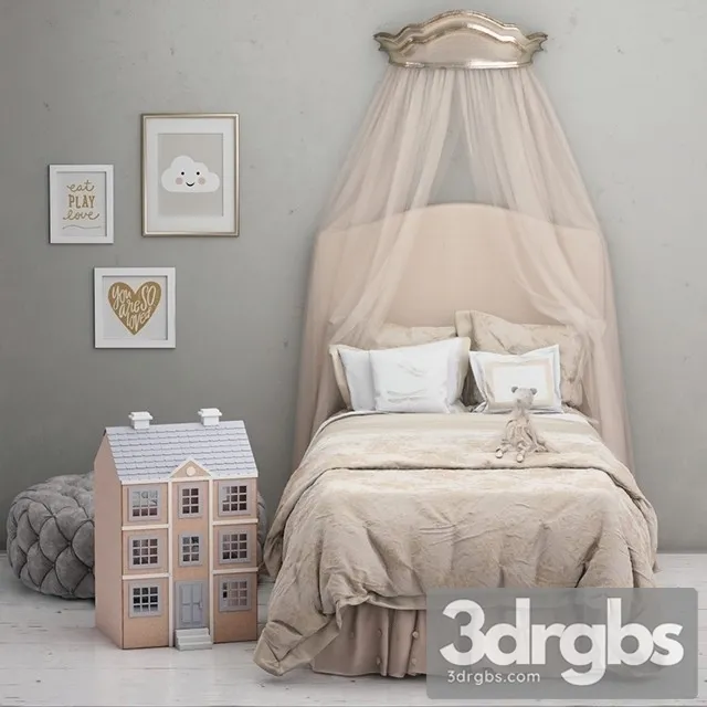Monique Lhuillier Bed Kid 3D Model Free
