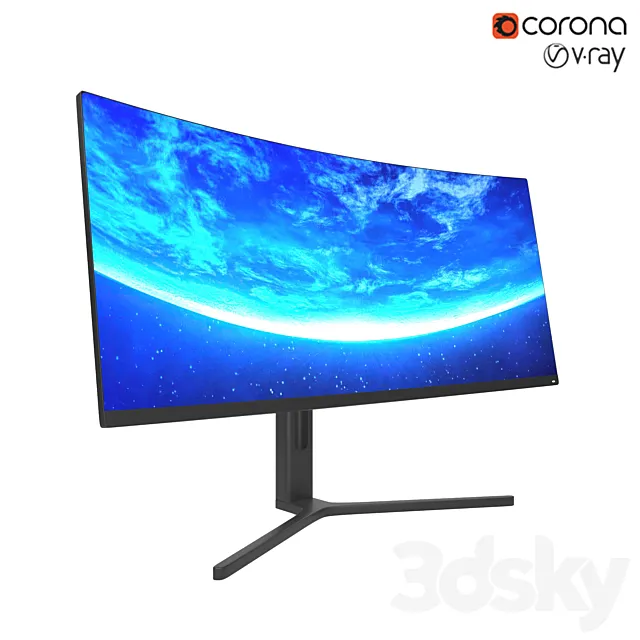 Monitor Xiaomi Mi Surface Display 34 3D Model