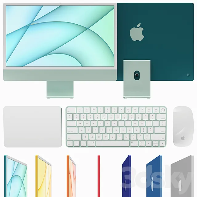 Monoblock computer Apple iMac 24 ? 2021 3DModel