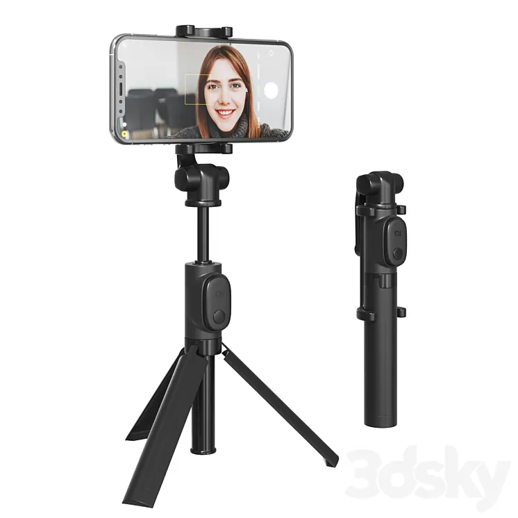 Monopod Xiaomi Tripod Black 3D Model