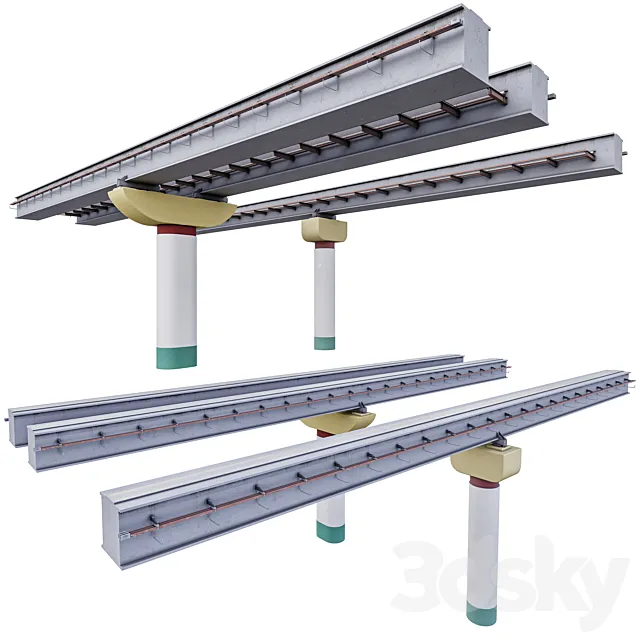 MONORAIL TRACK 3D Model