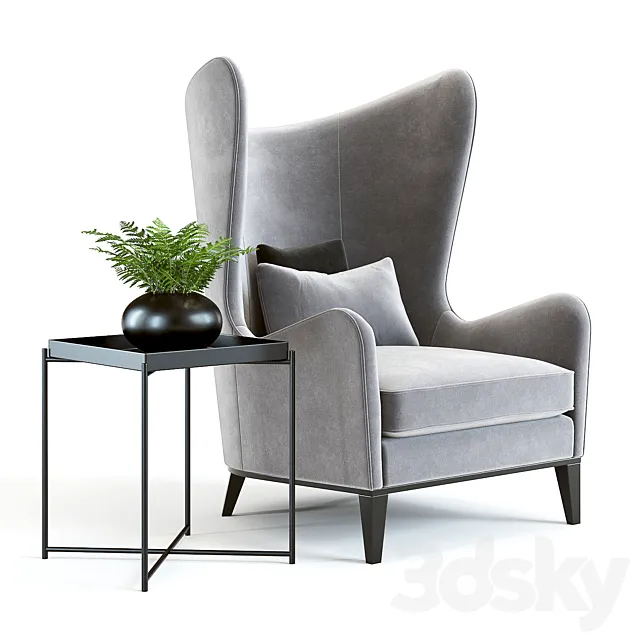 Monroe armchair 3D Model