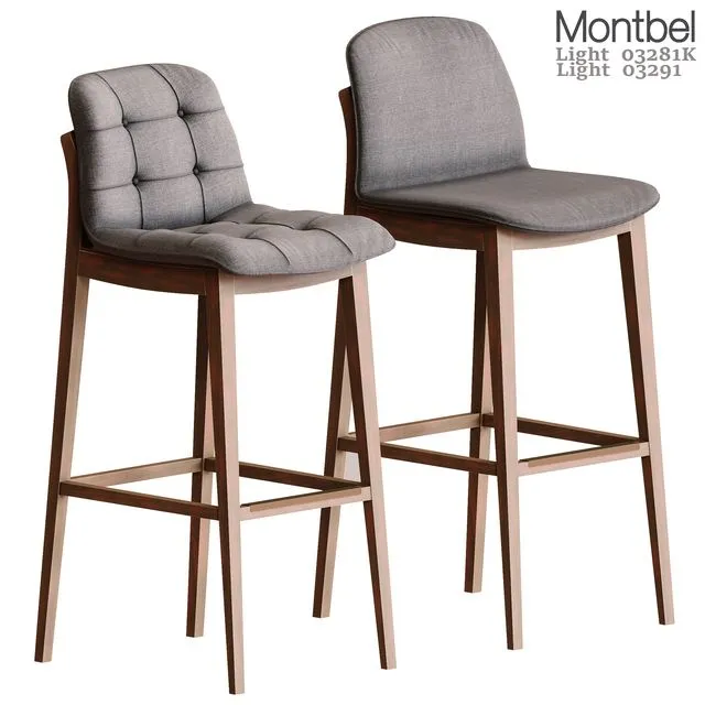 Montbel Barstool Light 03281K Light 03291 3D Model