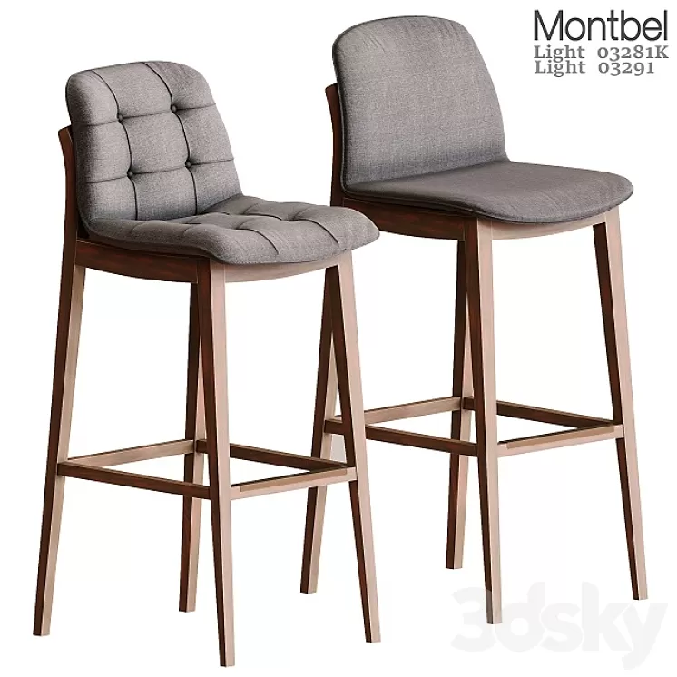 Montbel Barstool Light 03281K Light 03291 3D Model