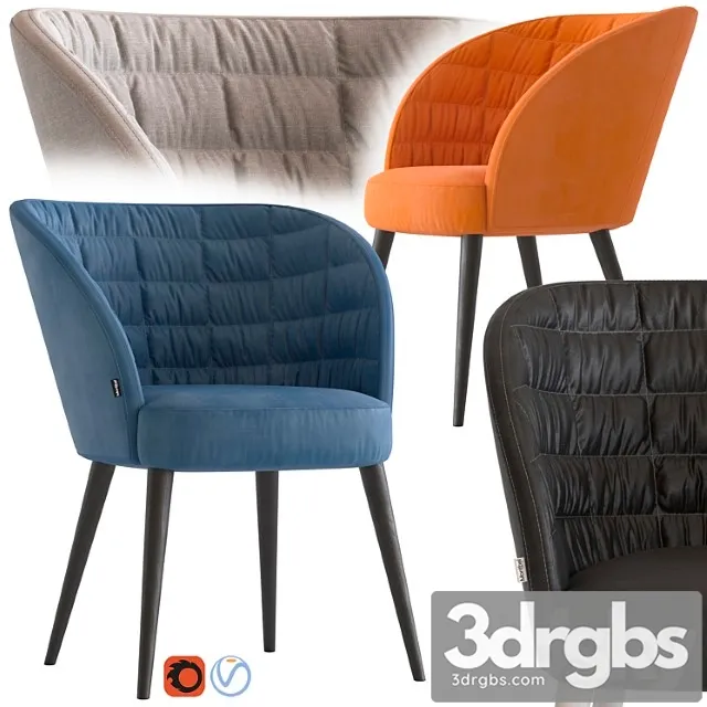 Montbel chair rose 2 3D Model Free