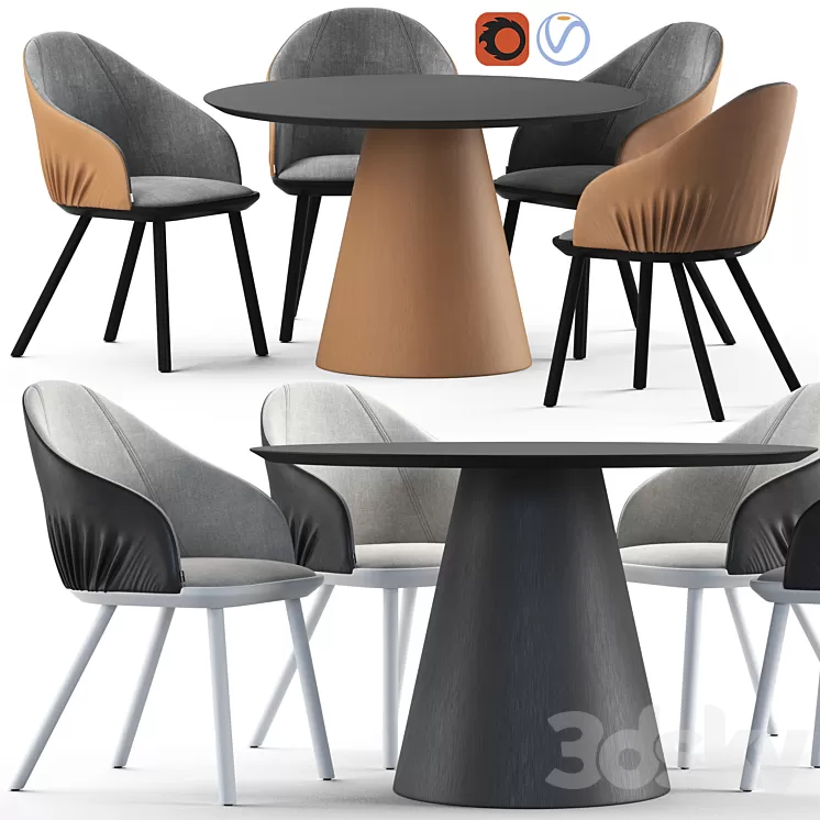 Montbel Rivoli Chair and Cono Table