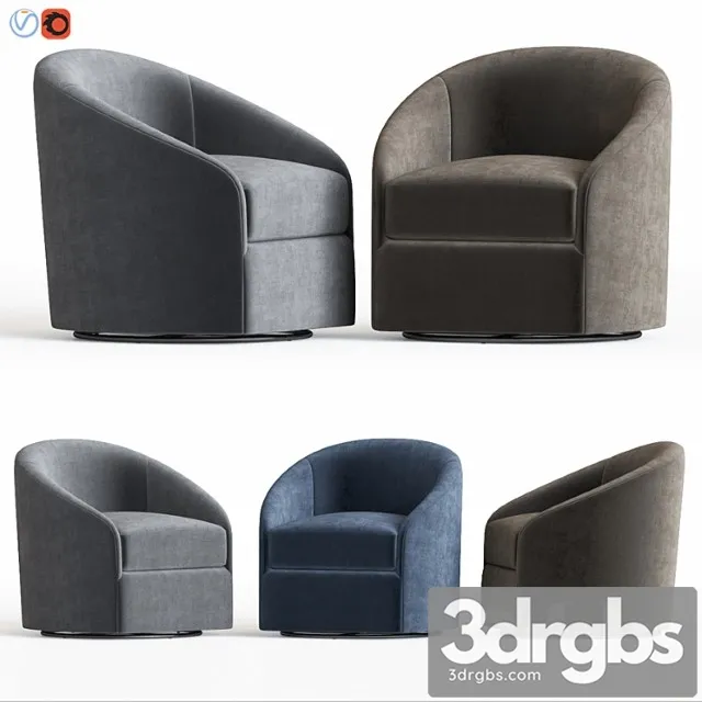 Montclair swivel armchair 3D Model Free