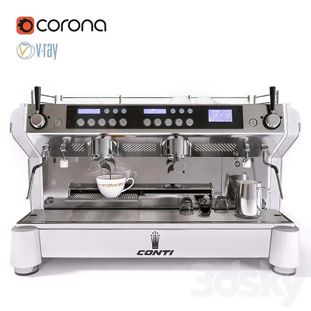Monte Carlo Standart espresso machine 3D Model