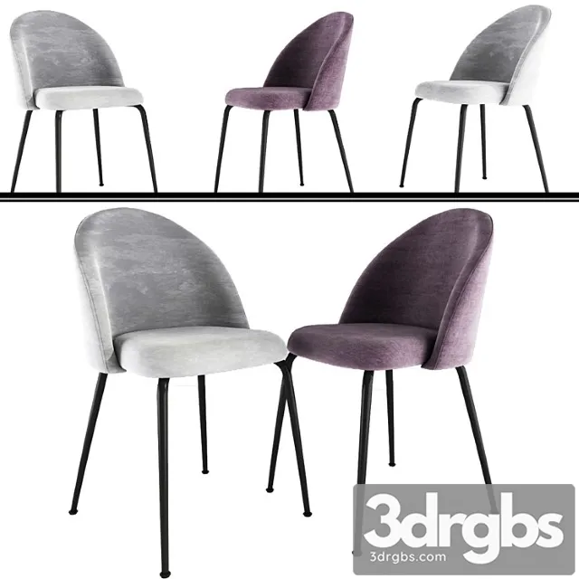 Monterey charcoal dining chair 2 3D Model Free