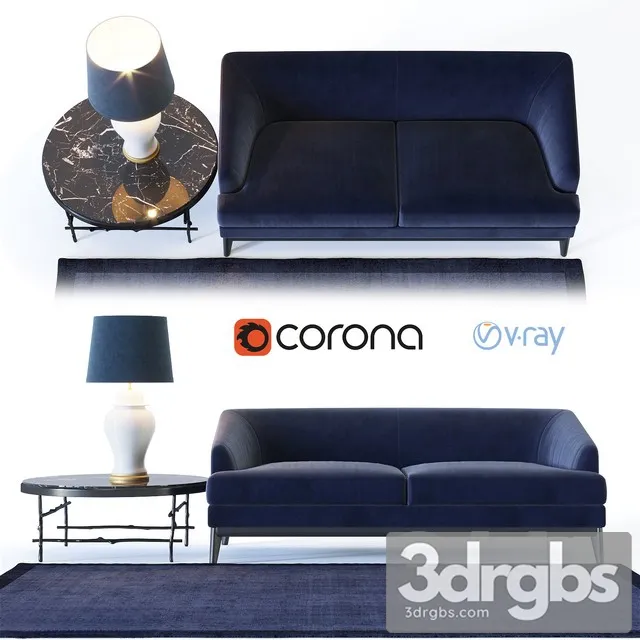 Monterey Sofa 02 3D Model Free