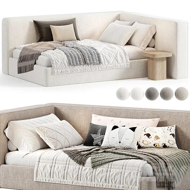 Monti Kids Bed By Bedsone 3D Model