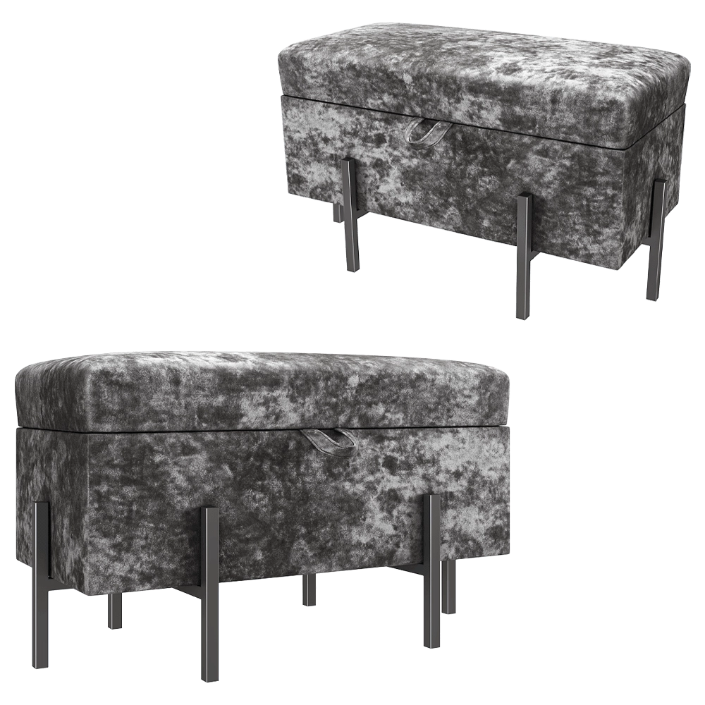 Montly - Padded stool Dark 3D Model