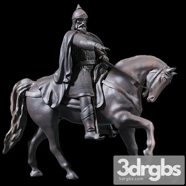 Monument to dolgoruky 3D Model Free