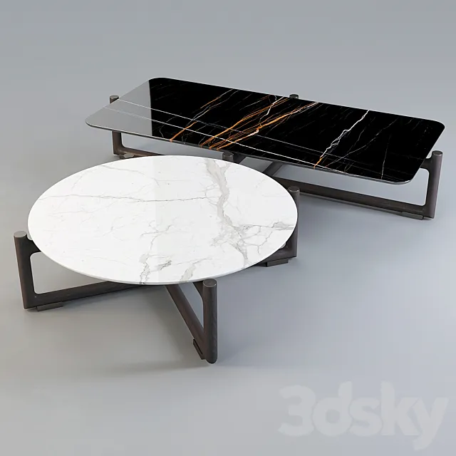 Mood by Flexform: Coffee Table - Icaro Set-02 3D Model