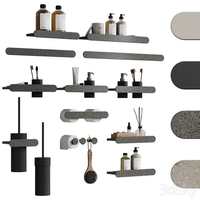 Moon bathroom accessories by Rexa 3D Model