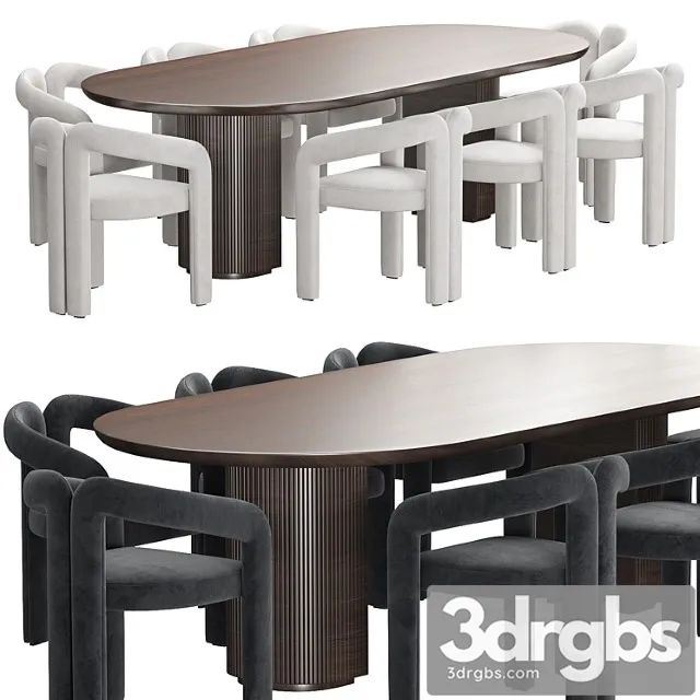 Moon Dining Table 3D Model Free