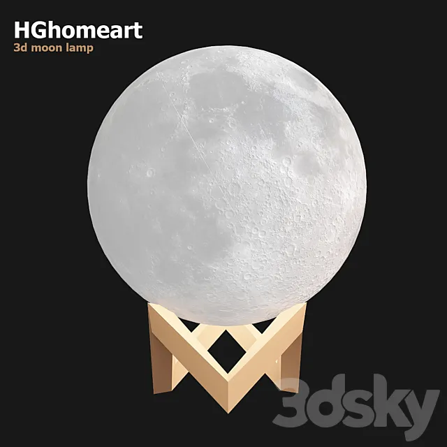 Moon lamp 3D Model
