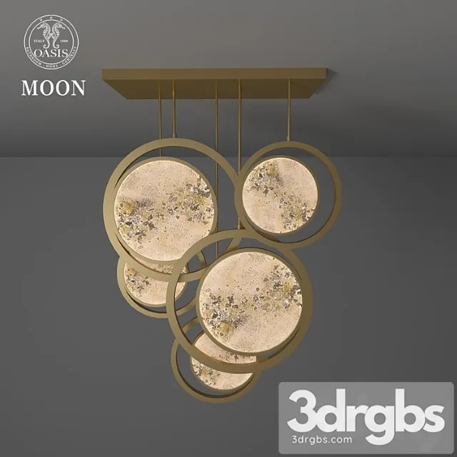 Moon pendant lamp 3D Model Free