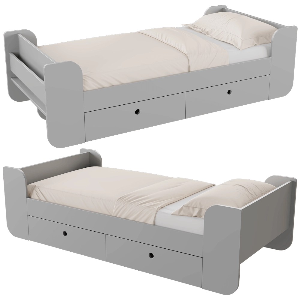 Moonk - Bed Morfeus with drawers 3D Model
