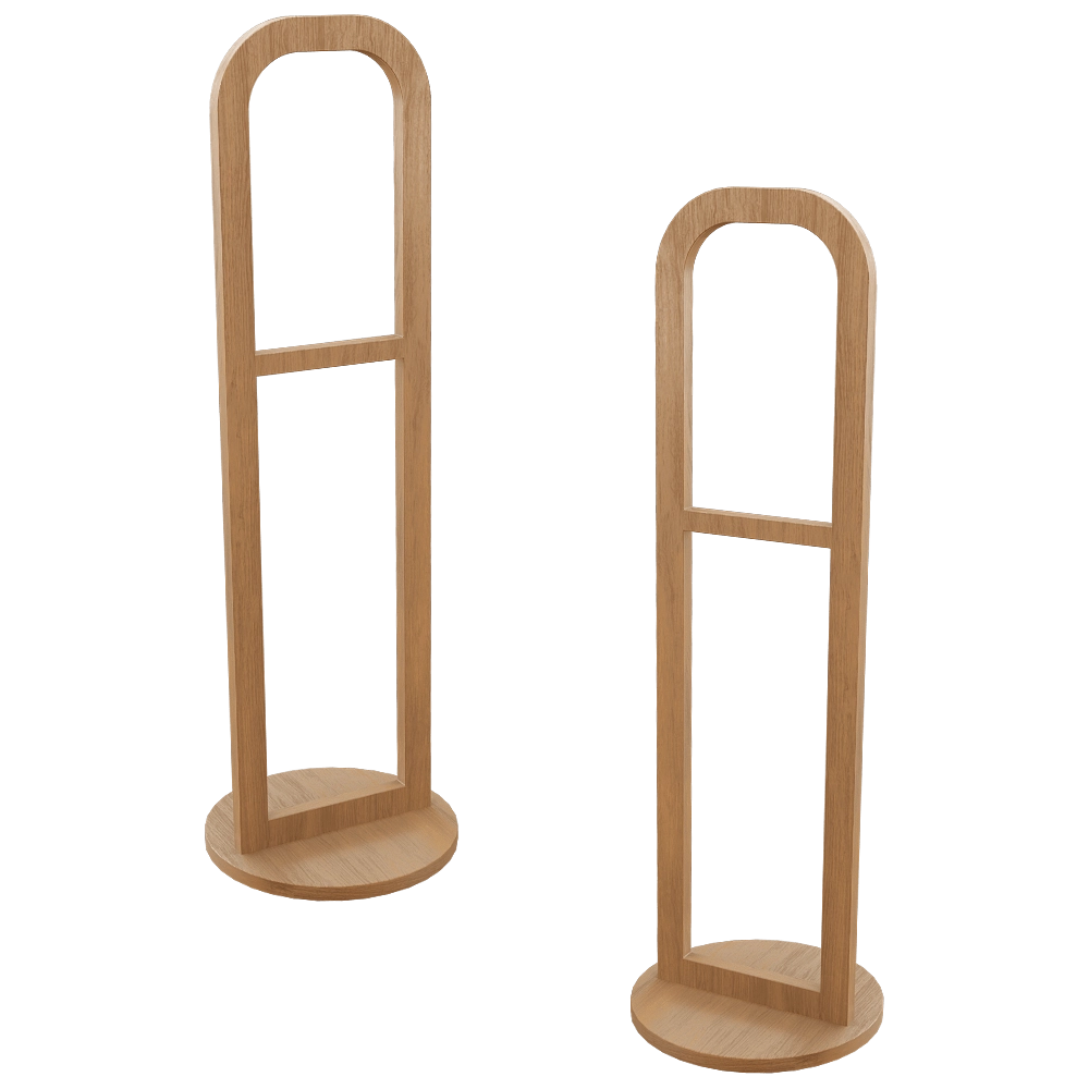 Moonk - Garment rack Miro Oak Veneer 3D Model