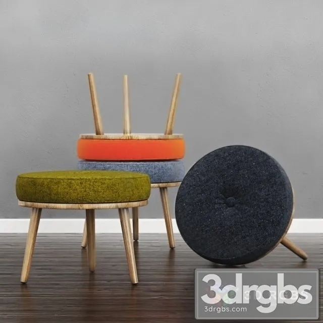 Moonshine Footstool Seater 3D Model Free