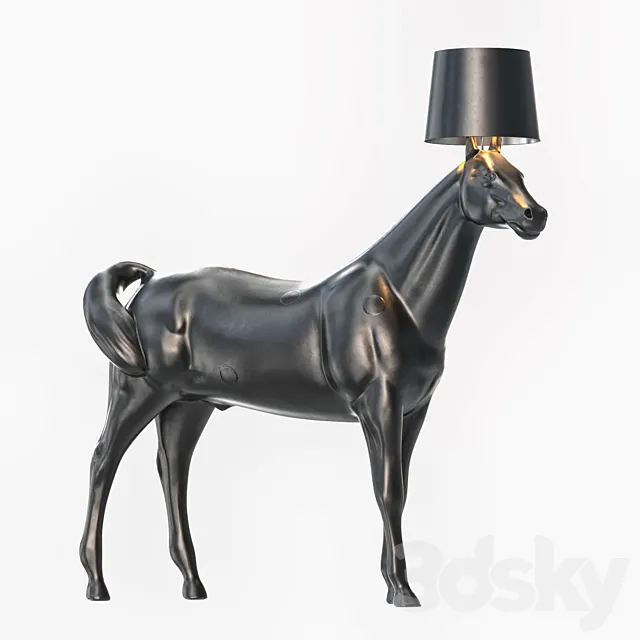 Moooi Horse Lamp Lowpoly + PBR 3D Model
