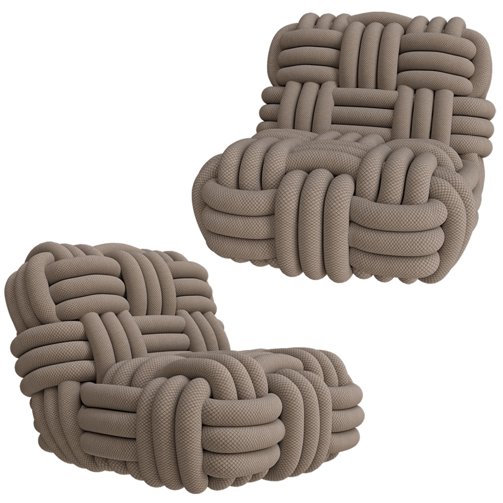 Moooi  - Lounge chair Knitty 3D Model