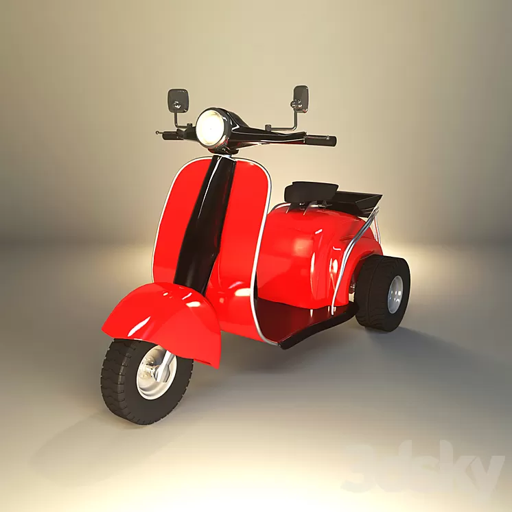 Moped Trёhkolesny 3D Model
