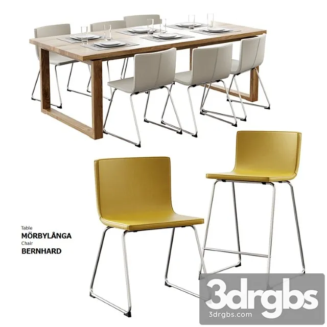 morbylanga table + bernhard chair 3D Model Free